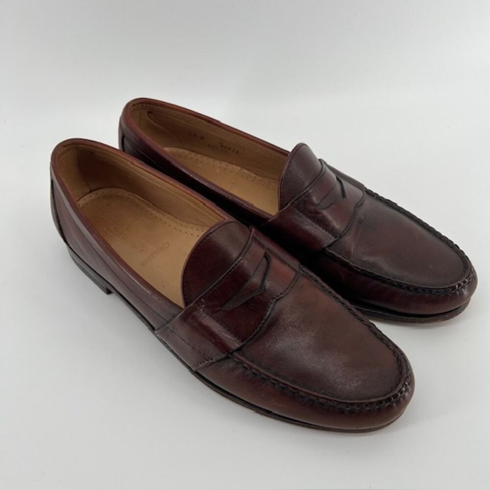 Allen Edmonds Cameron Leather Penny Loafer Mens 12B Burgundy Classic Preppy USA